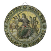 ラファエロによる天使たちに囲まれたローマの正義の女神 ダーツボード (正面)