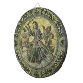 ラファエロによる天使たちに囲まれたローマの正義の女神 ダーツボード (正面右)