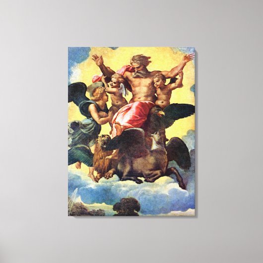 ラファエロによる絵画「エゼキエルの幻視」 キャンバスプリント (正面)