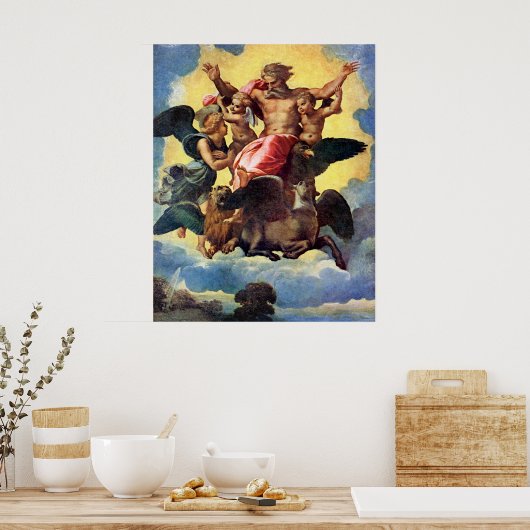 ラファエロによる絵画「エゼキエルの幻視」 ポスター (キッチン)