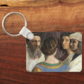 ラファエロによる『アテネの学堂』、ヴィンテージ・ルネサンス キーホルダー (裏面)