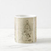 ラファエロによる『キリストと聖ヨハネの洗礼者と聖母』 コーヒーマグカップ (中央)