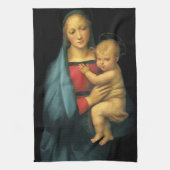 ラファエロによる『聖母と子』『グランデュカの聖母』 キッチンタオル (縦)