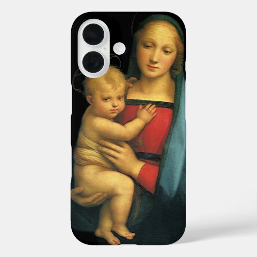 ラファエロによる『聖母子』『グランデュカの聖母』 Case-Mate iPhoneケース (裏面)