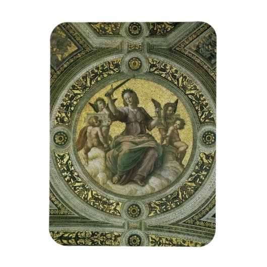ラファエロの天使たちに囲まれたローマの女神ジャスティティア マグネット (縦)