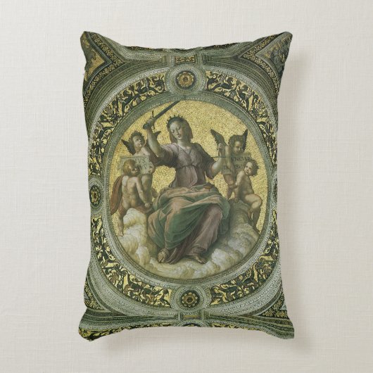 ラファエロの天使に囲まれたローマの女神ジャスティティア アクセントクッション (正面(垂直))