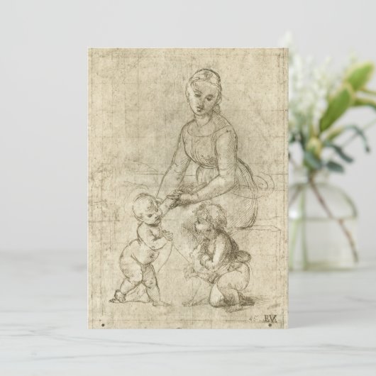 ラファエロの『キリストと聖ヨハネの洗礼者と聖母』 (スタンド正面)