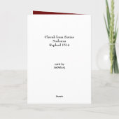 ラファエロの『システィーナの聖母』より、チェルブ シーズンカード (裏面)