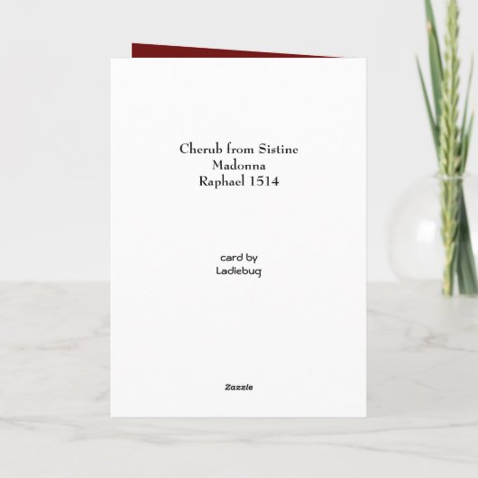 ラファエロの『システィーナの聖母』より、チェルブ シーズンカード (裏面)
