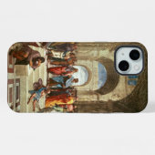 ラファエロ「アテナイの学堂」有名な絵画 iPhoneケース (裏面横)