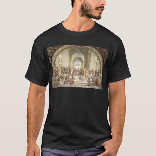 ラファエロ - アテナイの学堂 Tシャツ (正面)