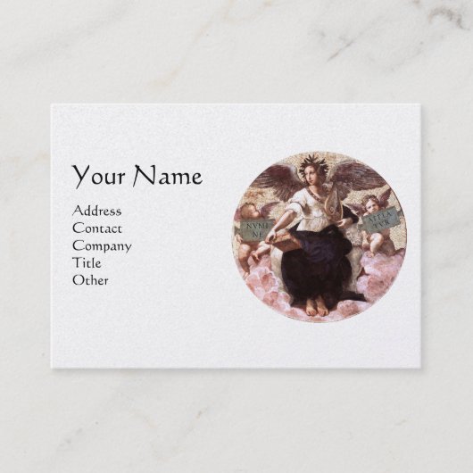 ラファエロ・サンツィオによる詩の寓話フレスコ 名刺 (正面)