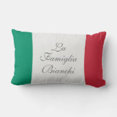 ラファミイタリアンリア国旗カスタムの姓 ランバークッション (裏面)