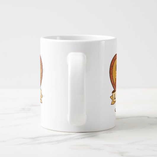 ラファミリアシエンプレヒスパニックファミリーハートデザイン ジャンボコーヒーマグカップ (裏面)