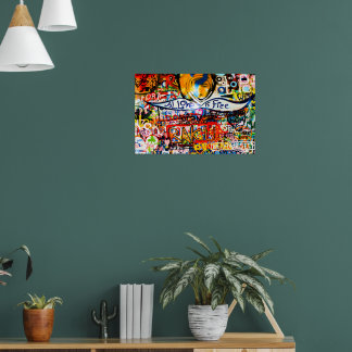 ラフィカラフルティ壁、通りアート ポスター