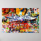 ラフィカラフルティ壁、通りアート ポスター (正面)