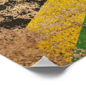 ラフエイジヴィンテージジャマイカ国旗 ポスター (角)