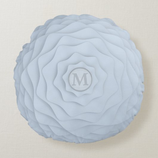 ラフエレガントフェイクモノグラム円枕 ラウンドクッション (正面)