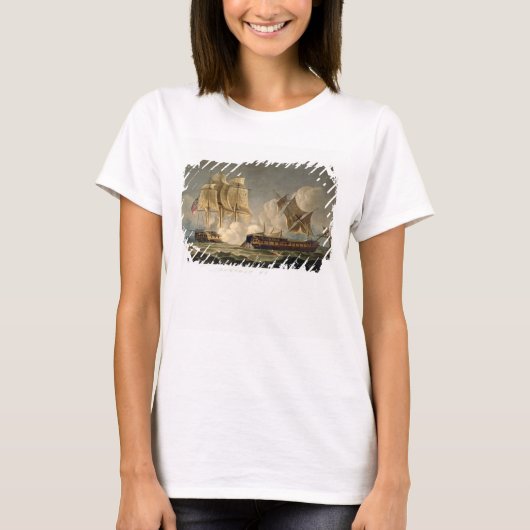ラフォルテの捕獲、1799年2月28日、彫刻 Tシャツ (正面)