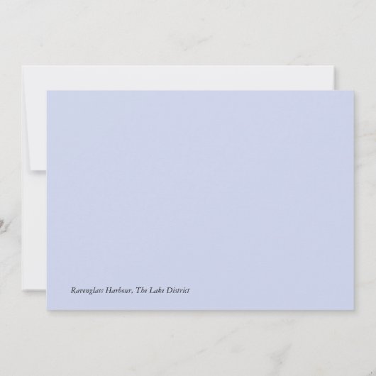 ラフォーグラスハーバー – レイクディストリクトフラットカード カード (裏面)