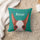 ラフカスタマイズコーテッドPodenco顔 クッション (ブランケット)