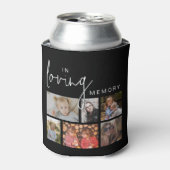 ラフカスタムィングメモリの黒いメモリ12フォトコラージュ 缶クーラー (缶正面)