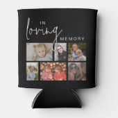 ラフカスタムィングメモリの黒いメモリ12フォトコラージュ 缶クーラー (正面)