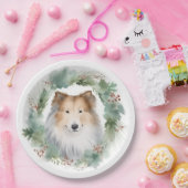 ラフコリクリスマスリースフェスティバルカップ ペーパープレート (パーティー)