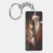ラフコリサンタ付きフェスティバルクリスマス キーホルダー (正面左)