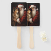 ラフコリサンタ付きフェスティバルクリスマス ハンドファン (正面&裏面)