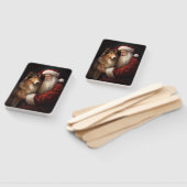 ラフコリサンタ付きフェスティバルクリスマス ハンドファン (組立なし)