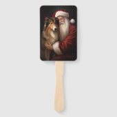 ラフコリサンタ付きフェスティバルクリスマス ハンドファン (正面)