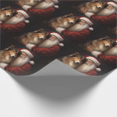 ラフコリサンタ付きフェスティバルクリスマス ラッピングペーパー (角)