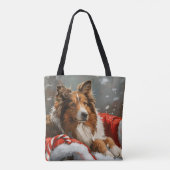 ラフコリドッグクリスマスフェスティバル トートバッグ (裏面)