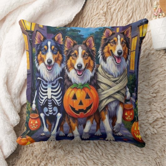 ラフコリーのハロウィンコスチューム クッション (ブランケット)