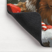 ラフコリー犬のクリスマス マウスパッド (コーナー)