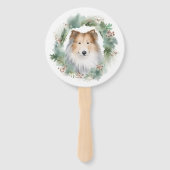 ラフコリー クリスマスリース クリスマスの愛犬 ハンドファン (裏面)