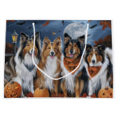 ラフコリー ハロウィン 怖い ラージペーパーバッグ (正面)