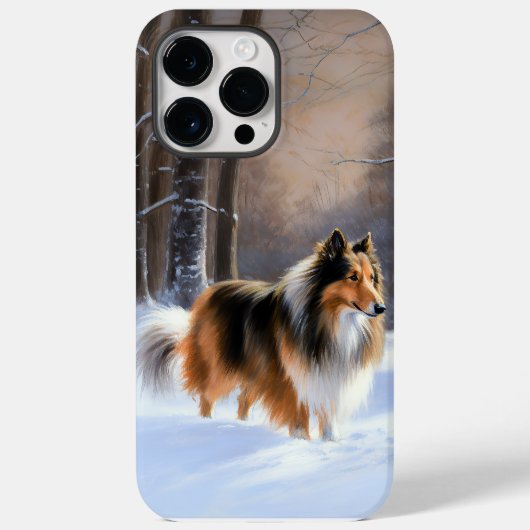 ラフコリー 雪を降らせて クリスマス Case-Mate iPhoneケース (裏面)
