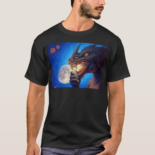 ラフコンテン食べツの月 Tシャツ (正面)