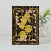 ラフスタイリッシュロ縁ど結婚プ 箔招待状 (立ち正面)