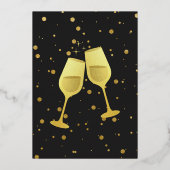 ラフスタイリッシュロ縁ど結婚プ 箔招待状 (裏面)