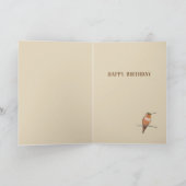 ラフスハパーソナライズされたミングバード誕生日カード カード (内部)