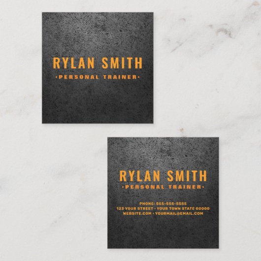 ラフダーはっきりしたクモダン スクエア名刺 (正面/裏面)