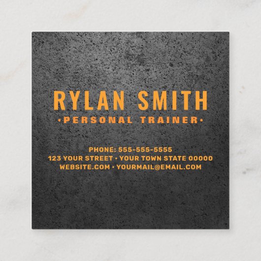 ラフダーはっきりしたクモダン スクエア名刺 (裏面)