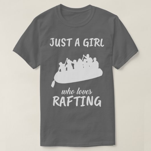 ラフティングが大好きな女の子 Tシャツ (デザイン正面)