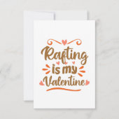 ラフティングが私のバレンタイン 面白いバレンタインデーのギフト カード (正面)