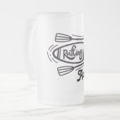 ラフティングすりガラス製ビールマグ フロストグラスビールジョッキ (正面左)