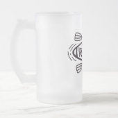 ラフティングすりガラス製ビールマグ フロストグラスビールジョッキ (左)