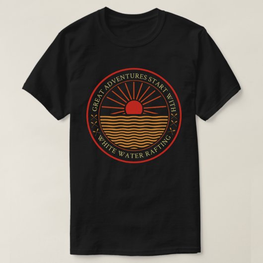 ラフティングで始まる大冒険 Tシャツ (デザイン正面)